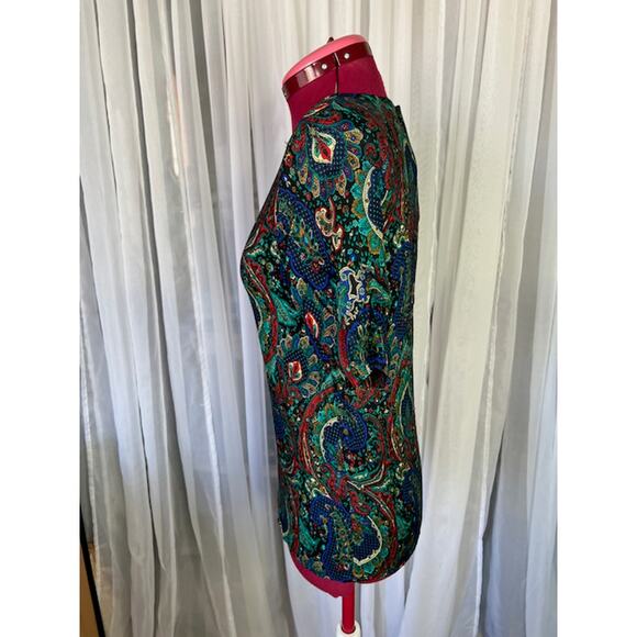 pull over top paisley blue red green - Picture 5 of 12